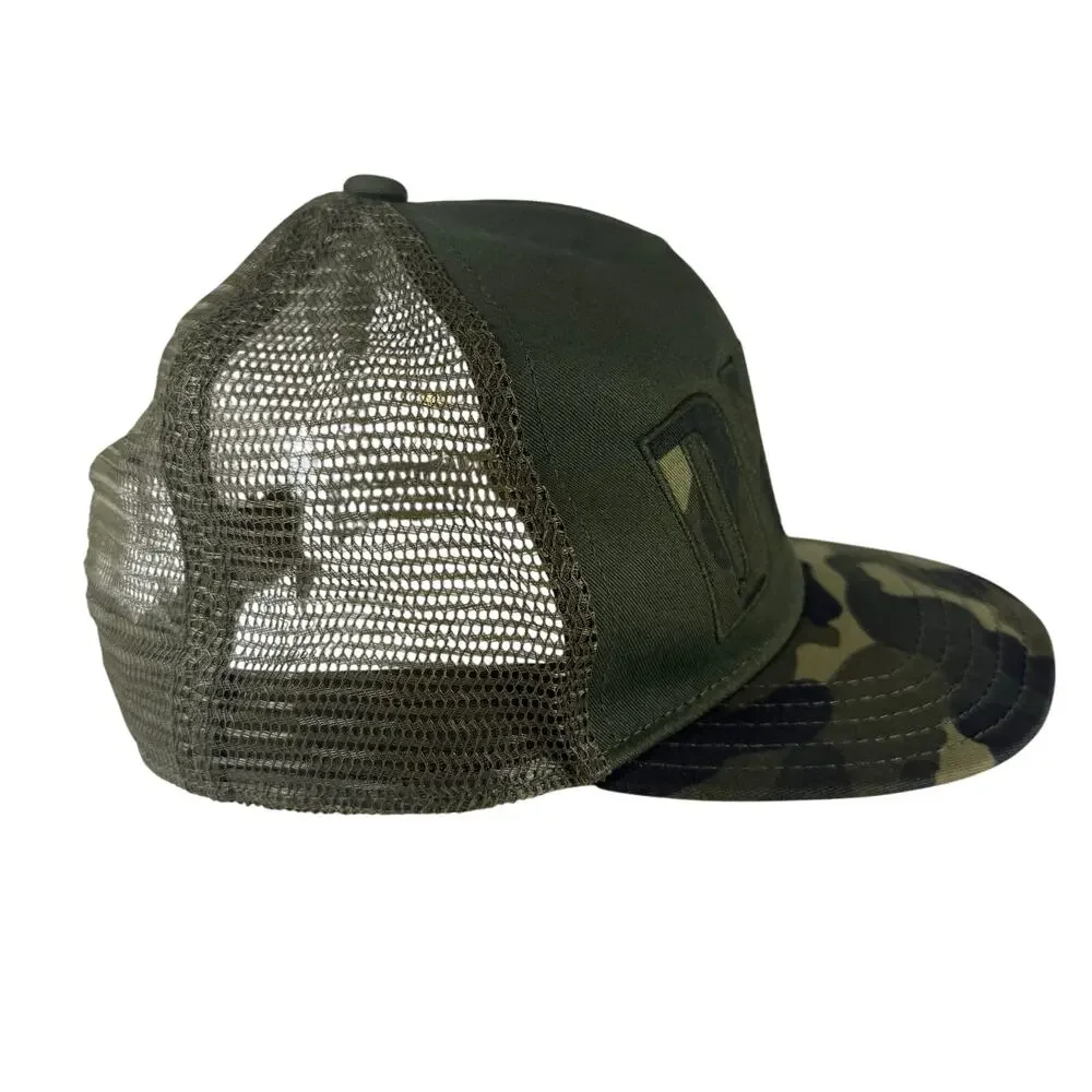 Crazy 8 Boys Camo Trucker Hat Green Mesh Snapback Adjustable 
